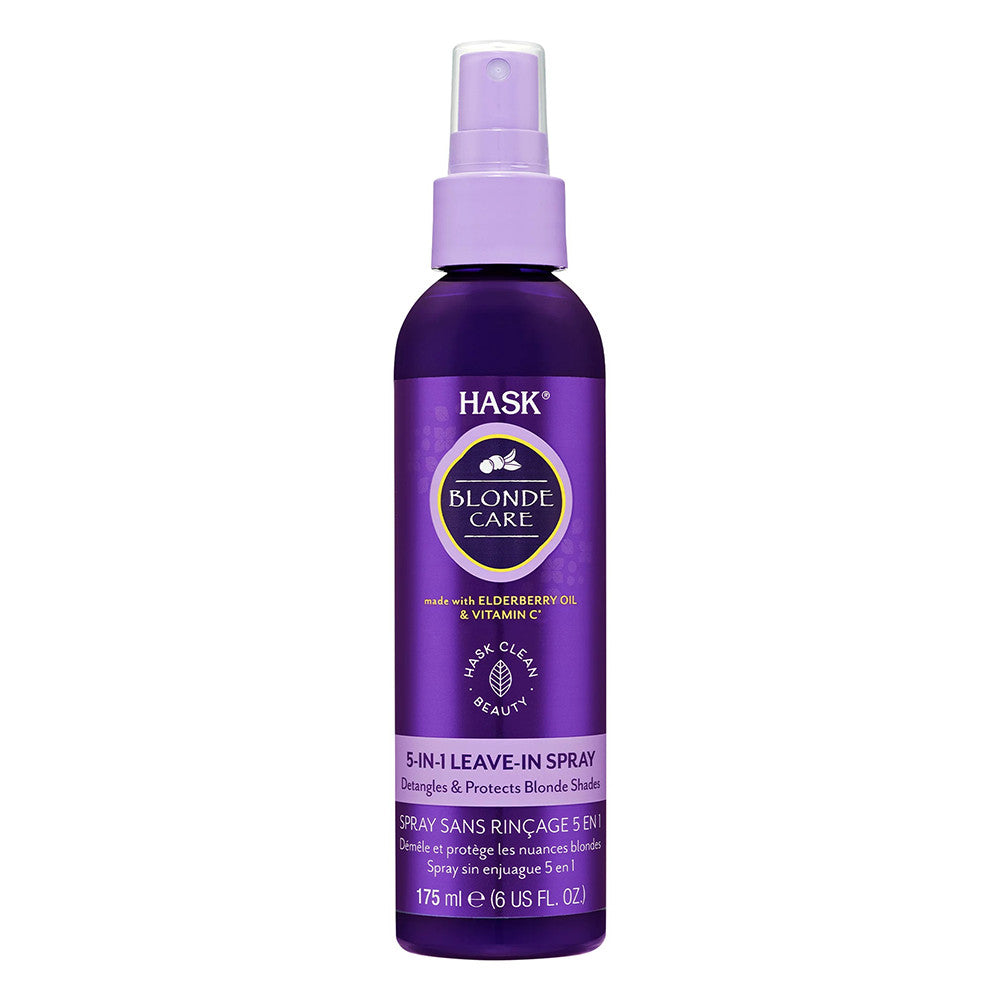 Hask Blonde Care 5-IN-1 Leave-In Spray, Detangles and Protect Blonde Shade, 6 Oz